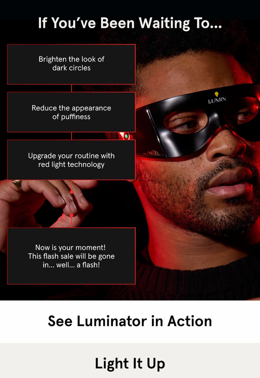 25% Off The Luminator LED Eye Mask - Last Chance