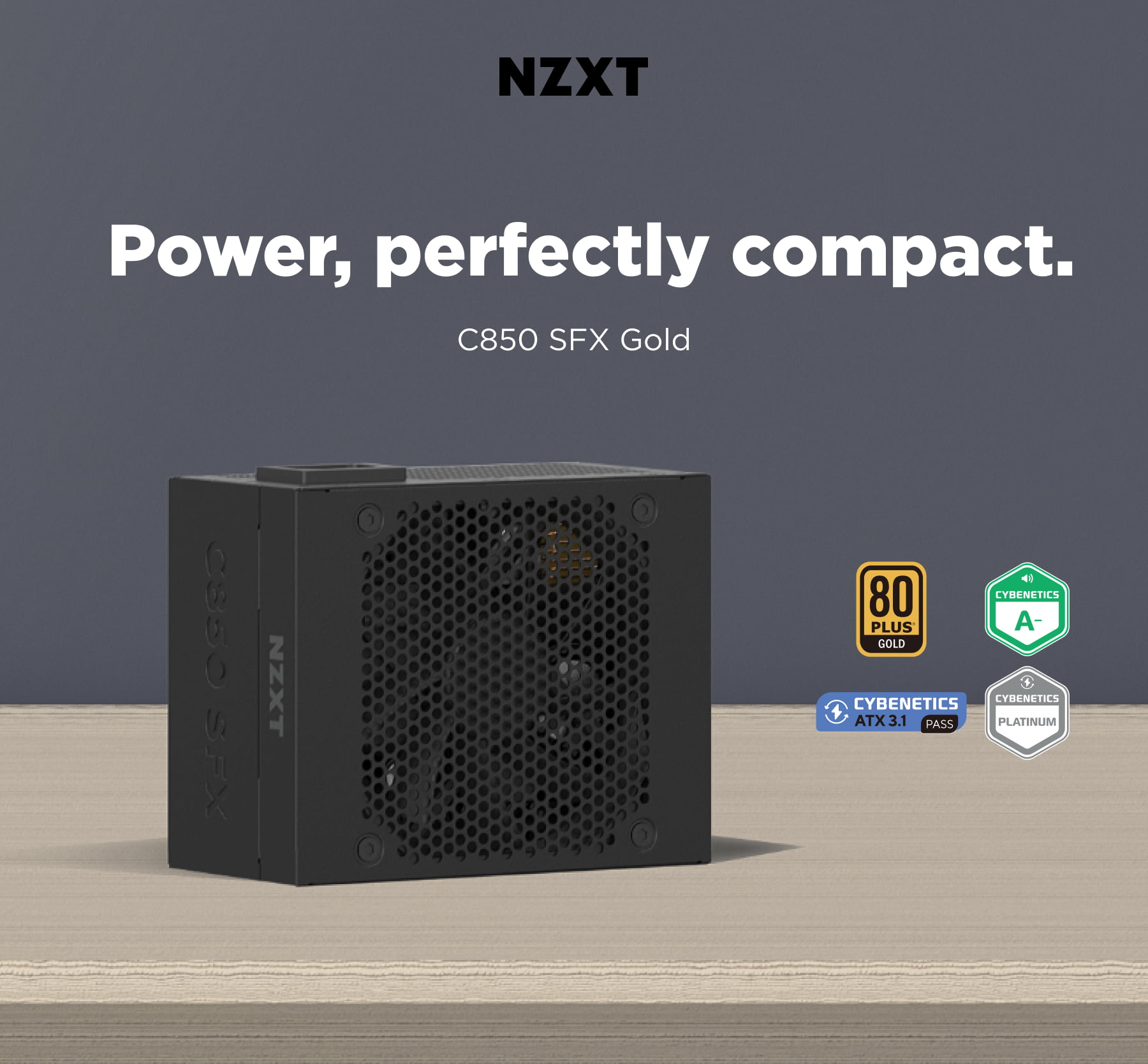 nzxt - power, perfectly compact - c850 sfx gold