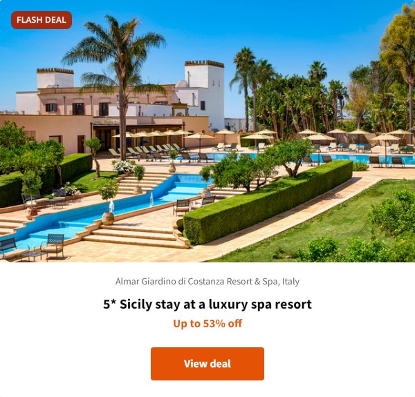 5* Sicily stay at a luxury spa resort