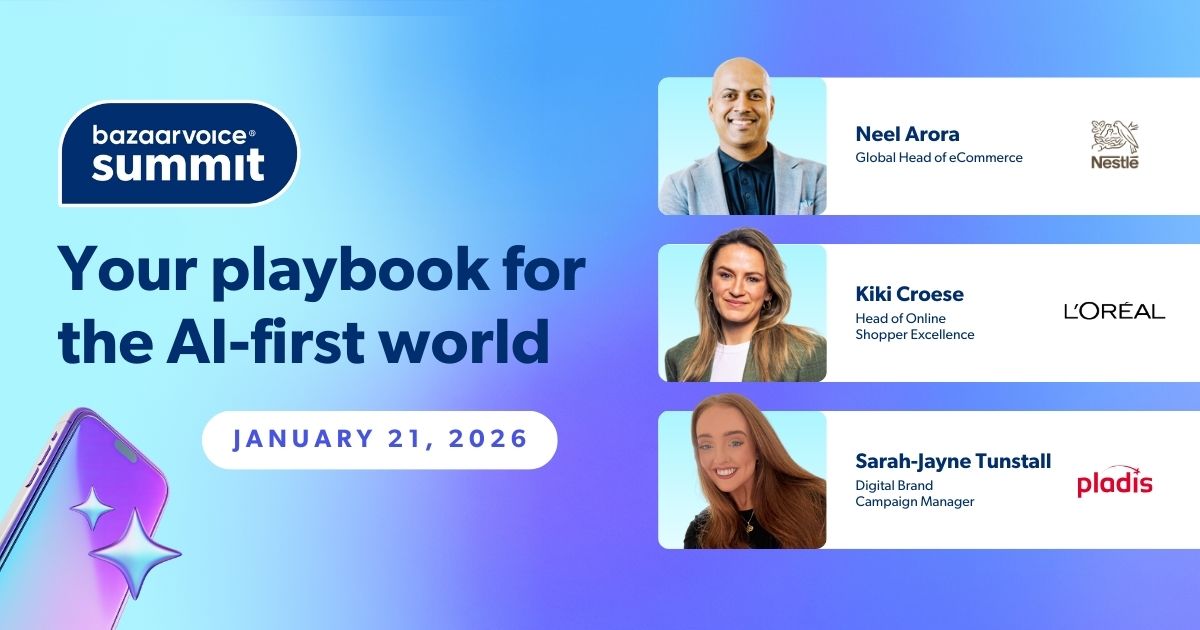 Bazaarvoice Summit 2026, January 21 at 10 am cst