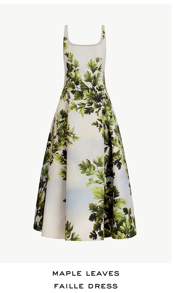 Maple Leaves Faille Dress