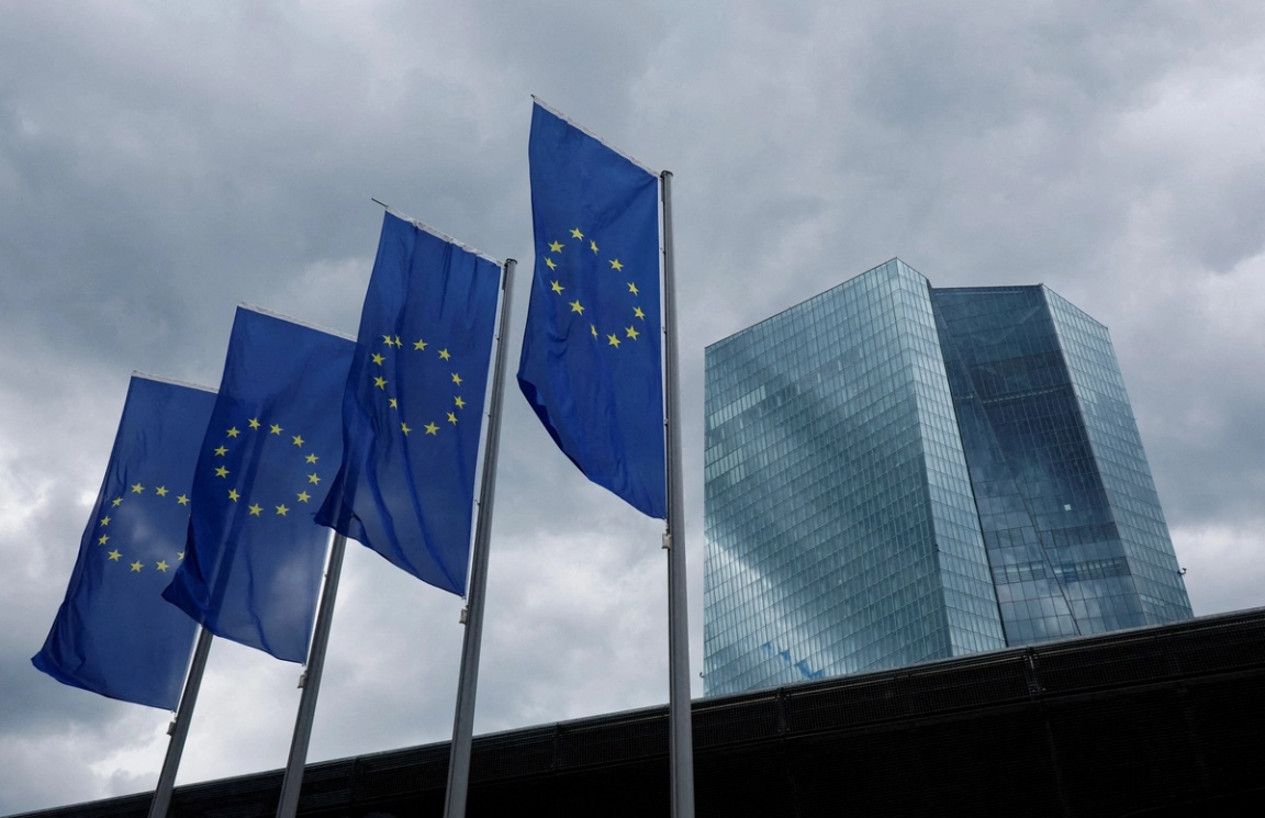 European union flags