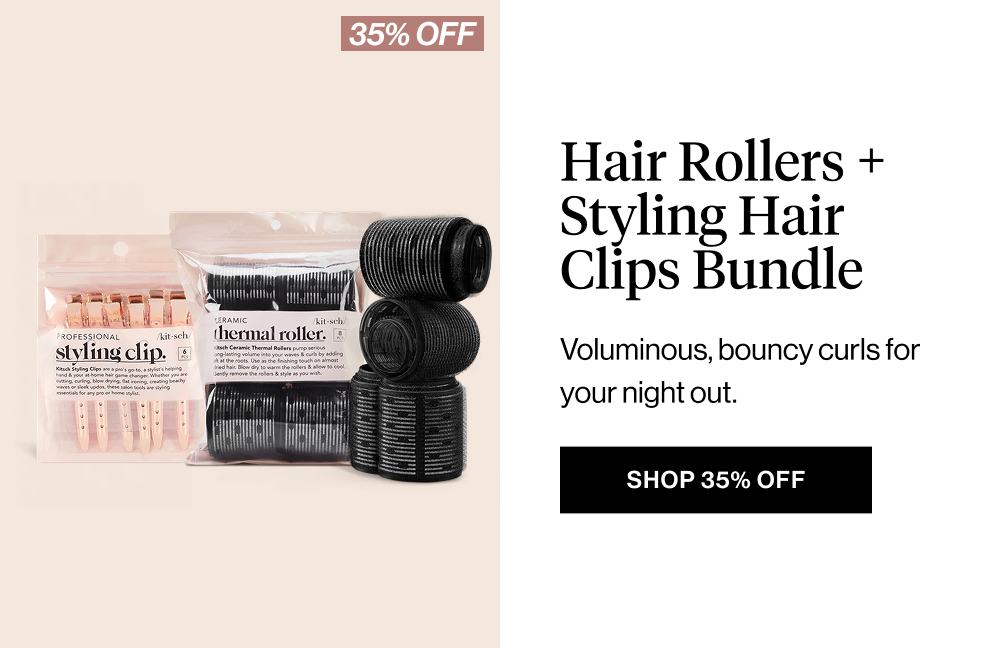 Hair Rollers + Styling Hair Clips Bundle. Voluminous, bouncy curls for your night out.