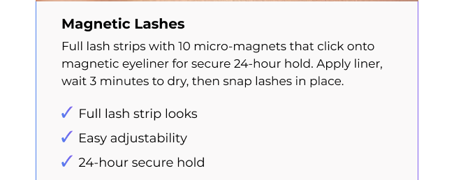 Magnetic Lashes description with key benefits.