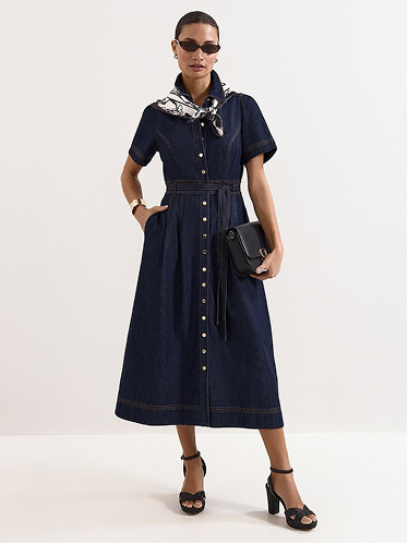 Aven Denim Midi Dress
