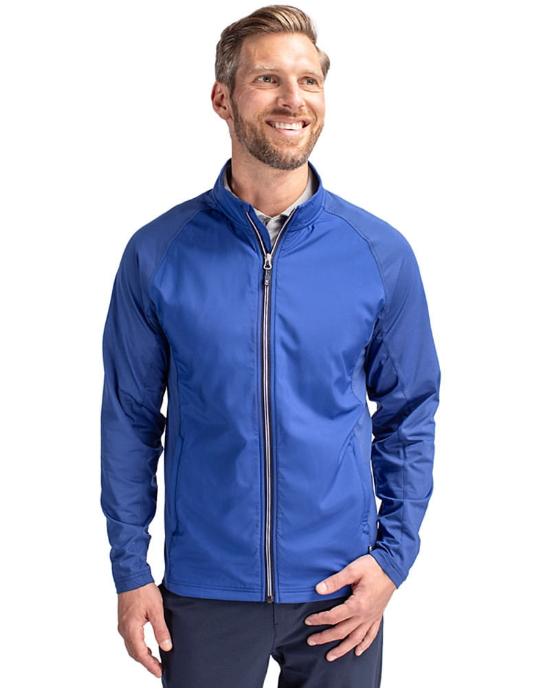 Image of Cutter & Buck Adapt Eco Knit Hybrid Recycled Mens Big & Tall Full Zip Jacket