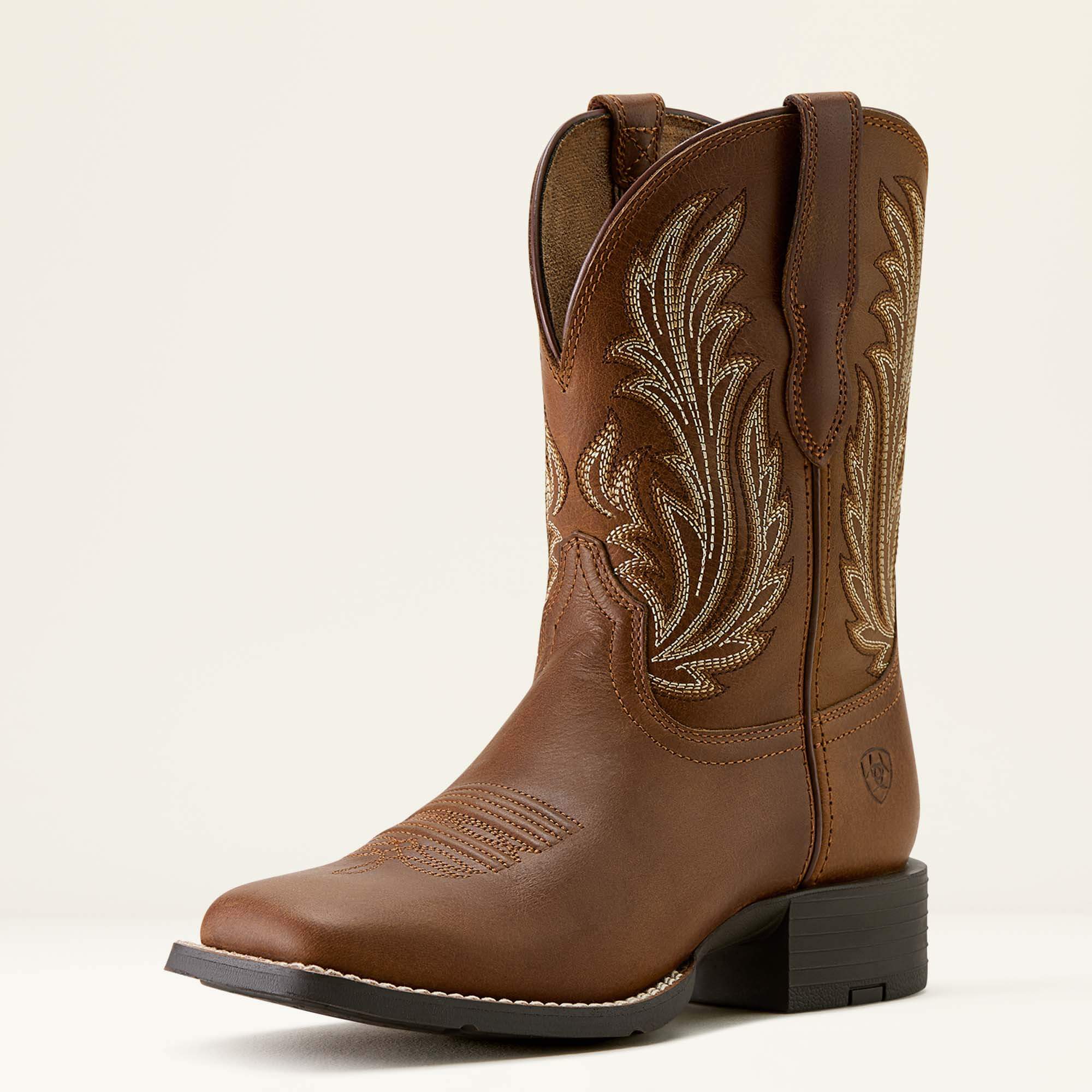 Women’s Round Up Filly Wide Square Toe Western Boot