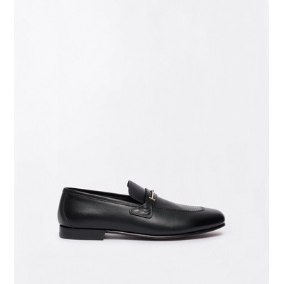 BURNISHED LEATHER DOUBLE T HARDWARE GIGI LOAFER