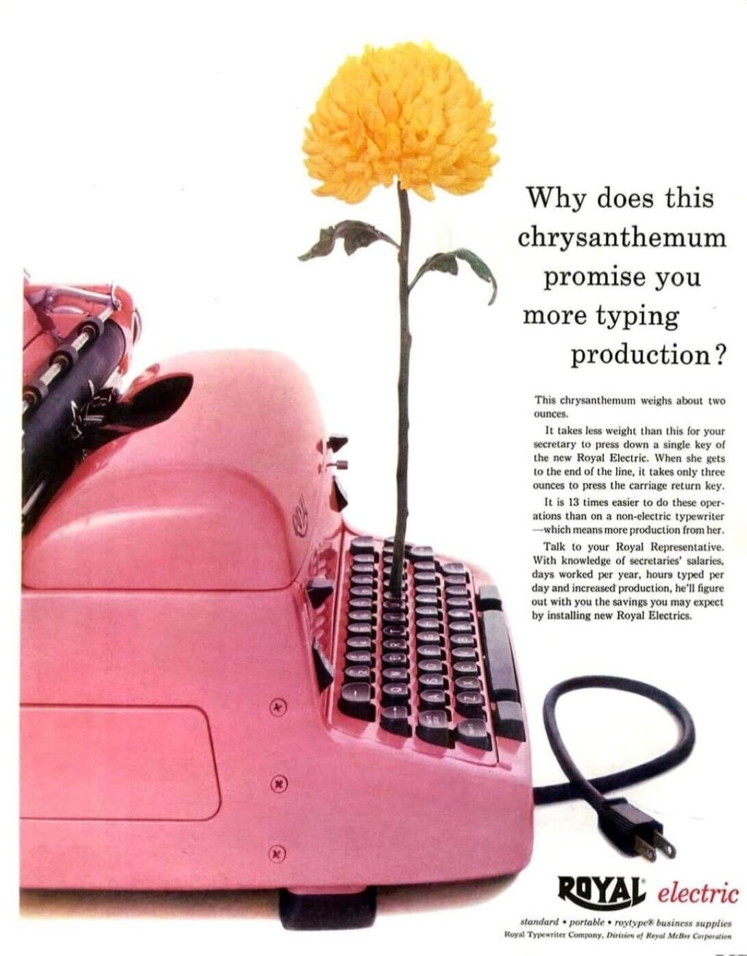vintage typewriter ad