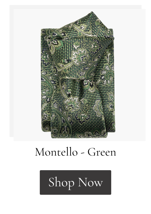 Green vintage Italian silk tie