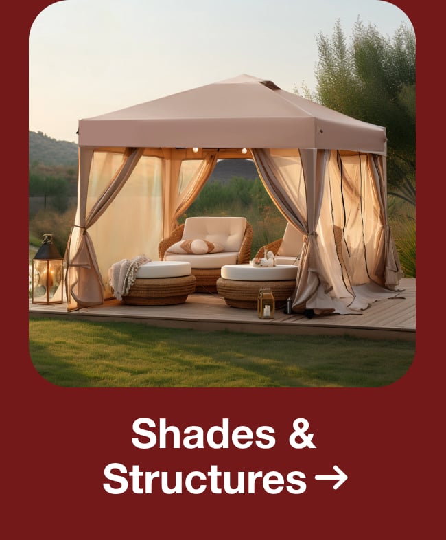 Save on Outdoor Shades and Structures