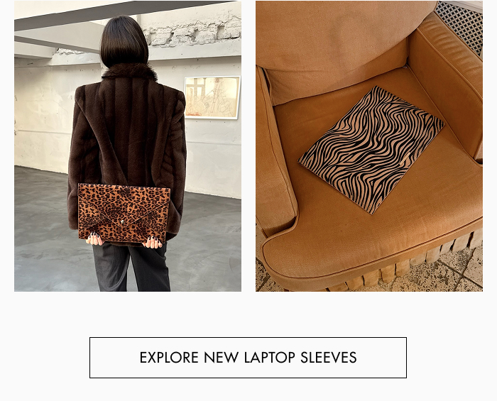 Laptop Sleeve in Leopard and Zebra