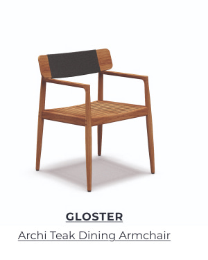 GLOSTER Archi Teak Dining Armchair