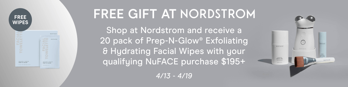 Free Gift at Nordstrom - Shop at Nordstrom and receive a 20 pack of Prep-N-Glow facial towelettes with your qualifying NuFACE purchase $195+
