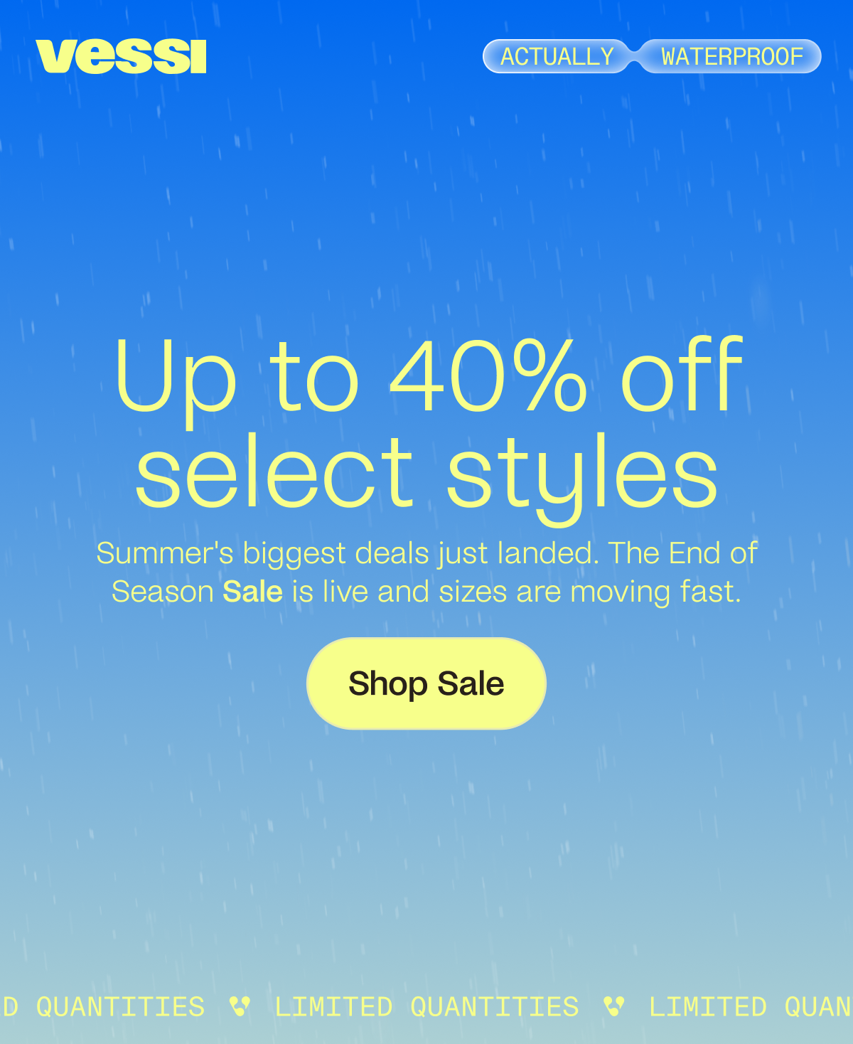 Up to 40% off selected Styles 