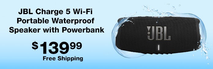 JBL Charge 5 Wi-Fi Portable Waterproof Speaker with Powerbank $139.99 plus free shipping