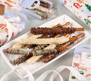 SH11/17 Mrs. Prindables 18pc Chocolate Pretzels Rods & Boxes