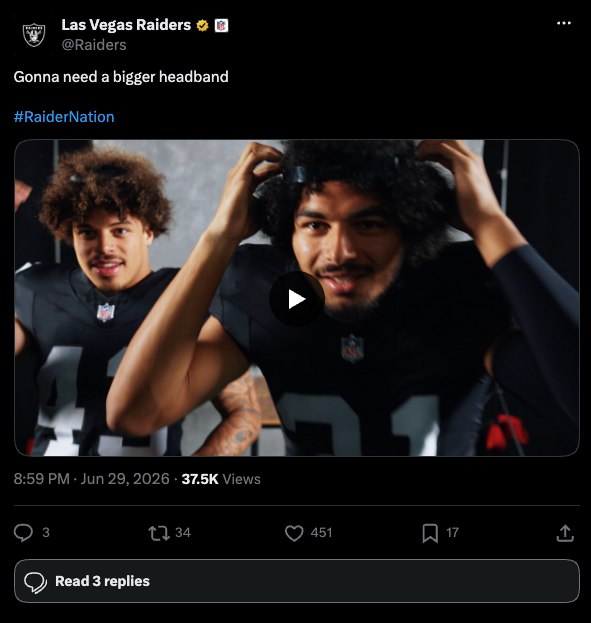 Raiders Social Huddle