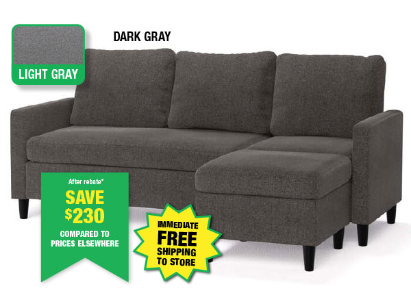 Zinus® Hudson Sofa with Ottoman - ONLY $129 After Rebate*!