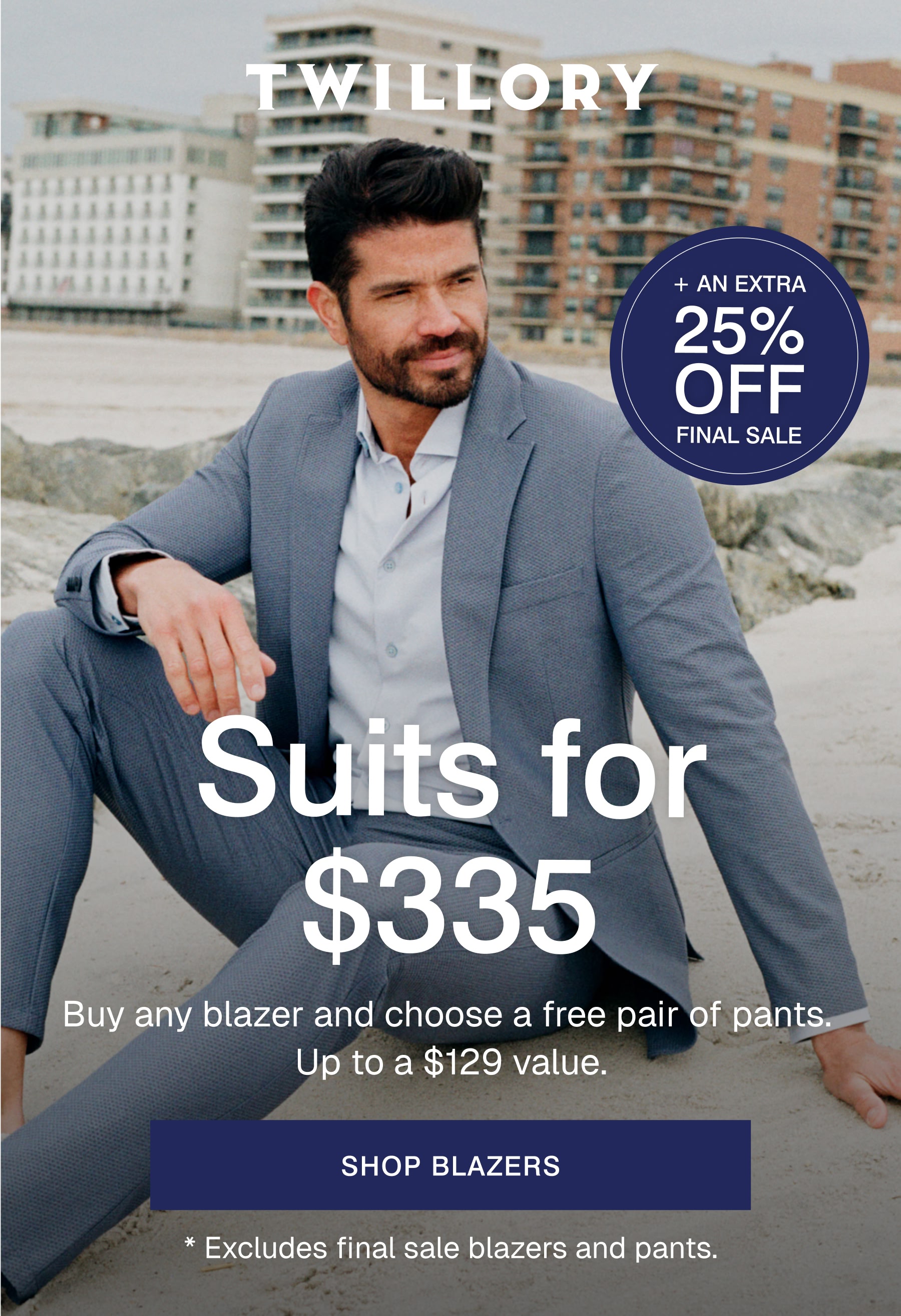 TWILLORY | Suits for $335