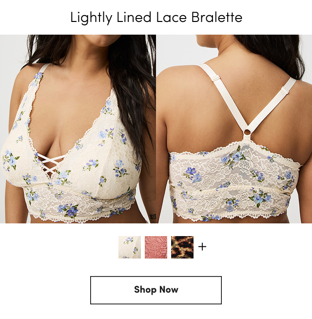 Lightly Lined Lace Bralette | Shop Now >