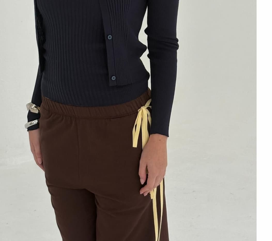Ribbed Knit Cardigan in Navy