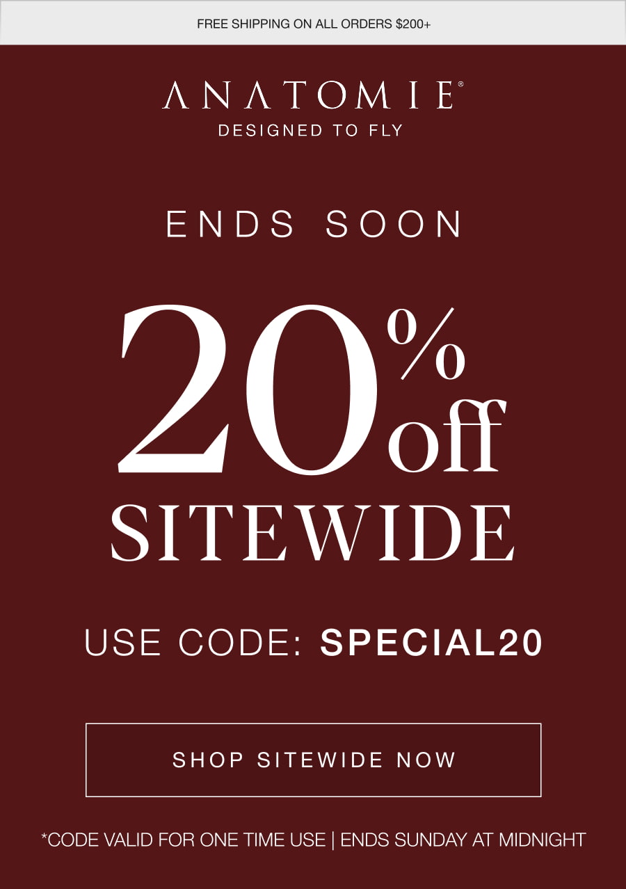 Ends Soon: 20% Off Sitewide. Us ecode: SPECIAL20  SHOP SITEWIDE NOW. *Code valid for one time use | Ends Sunday at Midnight