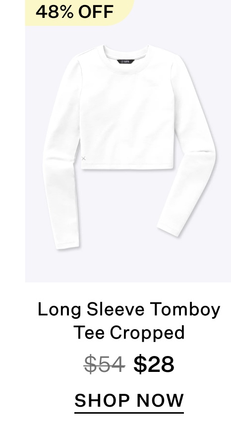 Long Sleeve Tomboy Tee Cropped