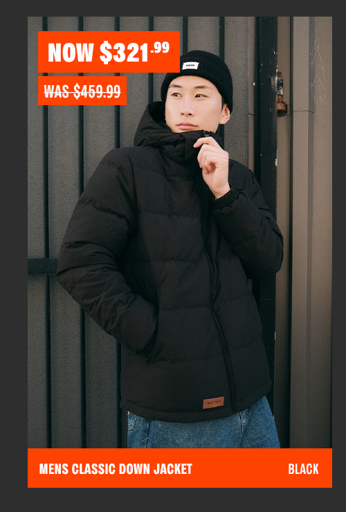 MENS CLASSIC DOWN JACKET BLACK
