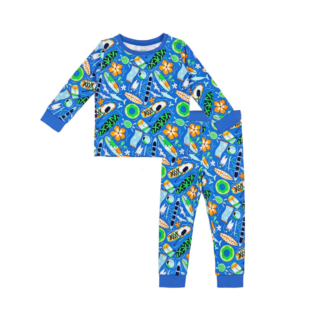 Image of Beach Day Long Bamboo Pajamas