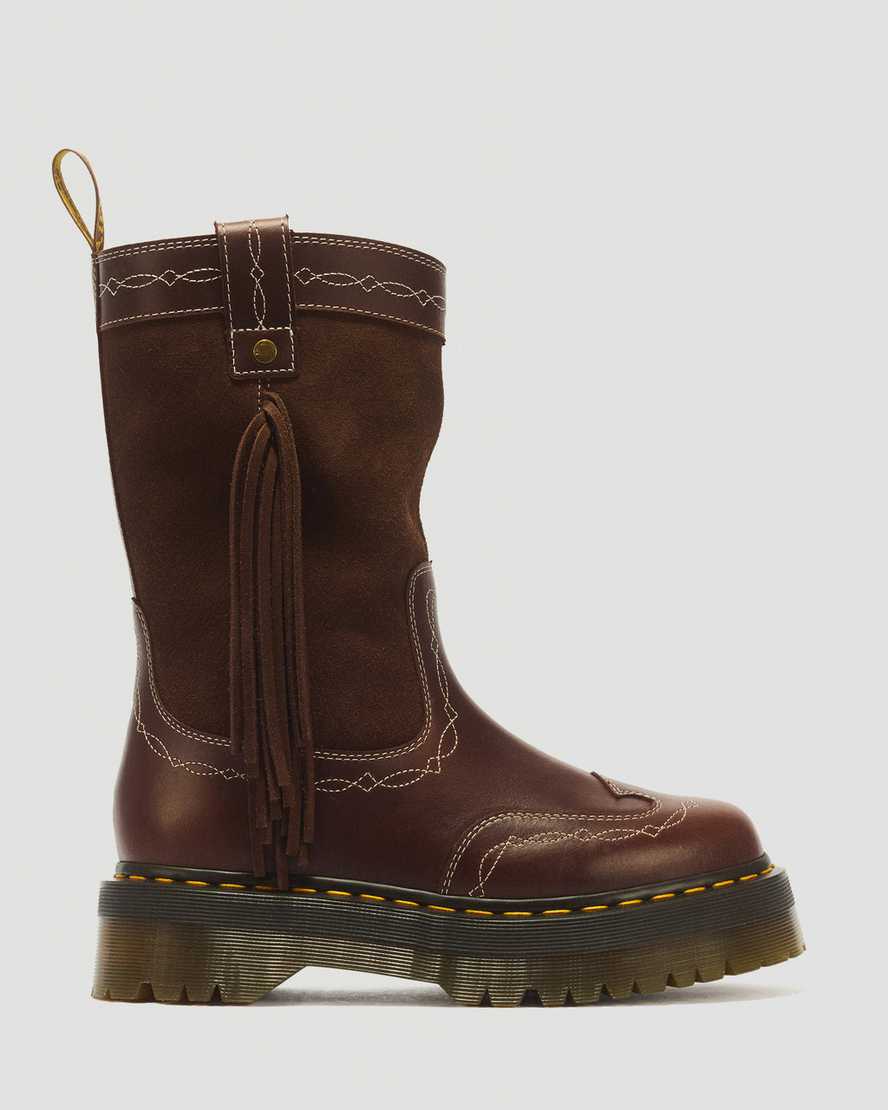 Image of Desert Rodeo Quad Mid Leather & Suede Boots