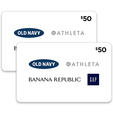 Gap Inc. Brands - Two $50 eGift Cards