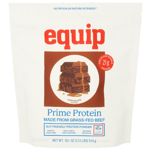 Equip Foods Chocolate Flavored Prime Protein Made From Grass-Fed Beef