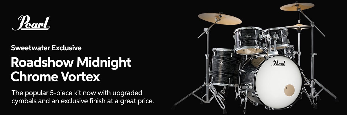 New from Pearl: Roadshow Midnight Chrome Vortex