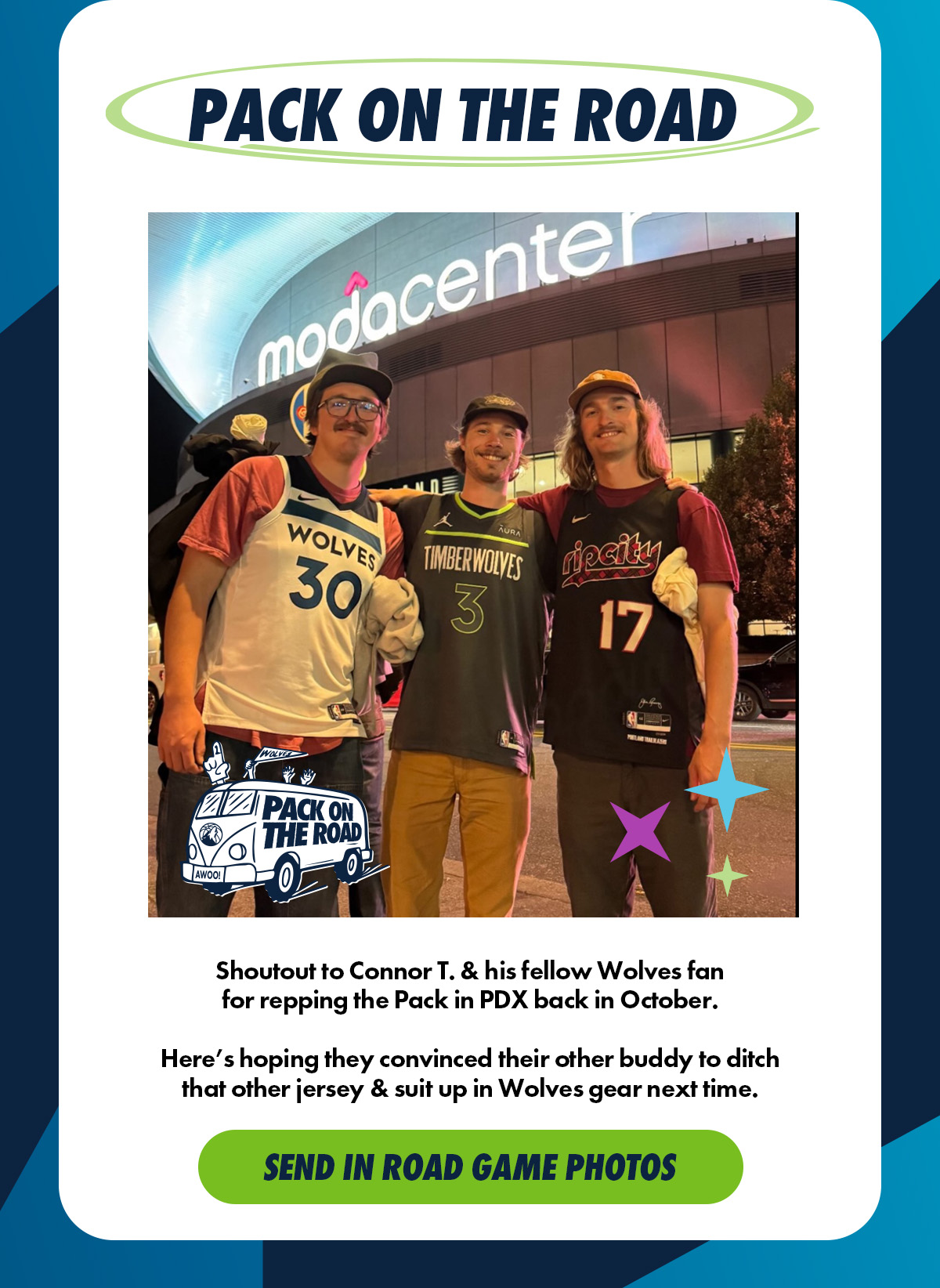 Pack On The Road - Send in road game photos