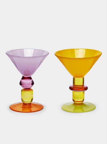 Hand-Blown Martini Glasses (Set of 2)