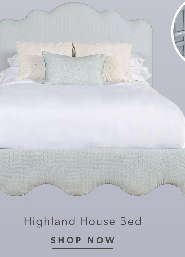 Highland House Hadley French Country Blue Wavy Bed - Queen