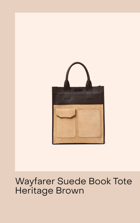 Wayfarer Suede Book Tote Heritage Brown