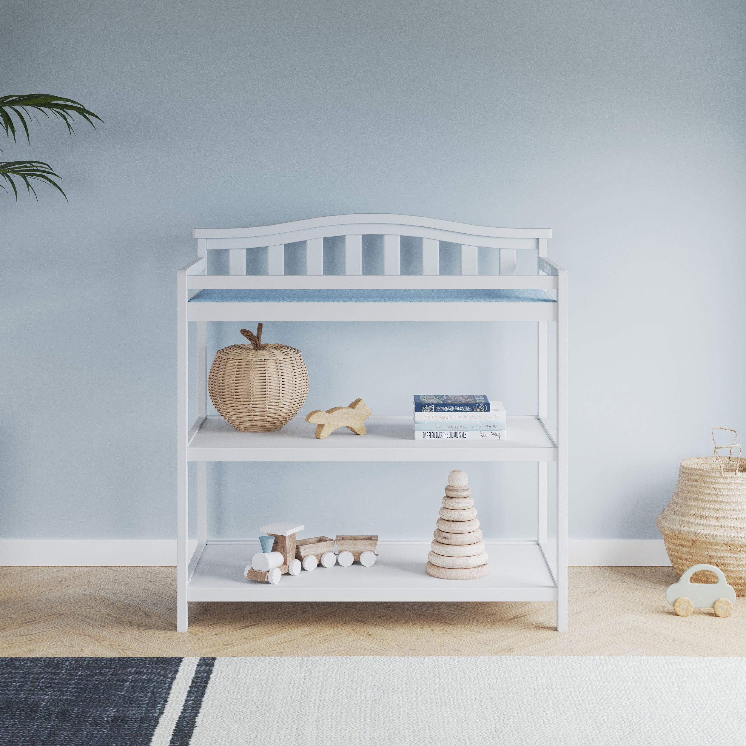Image of Arch Top Baby Changing Table, Matte White