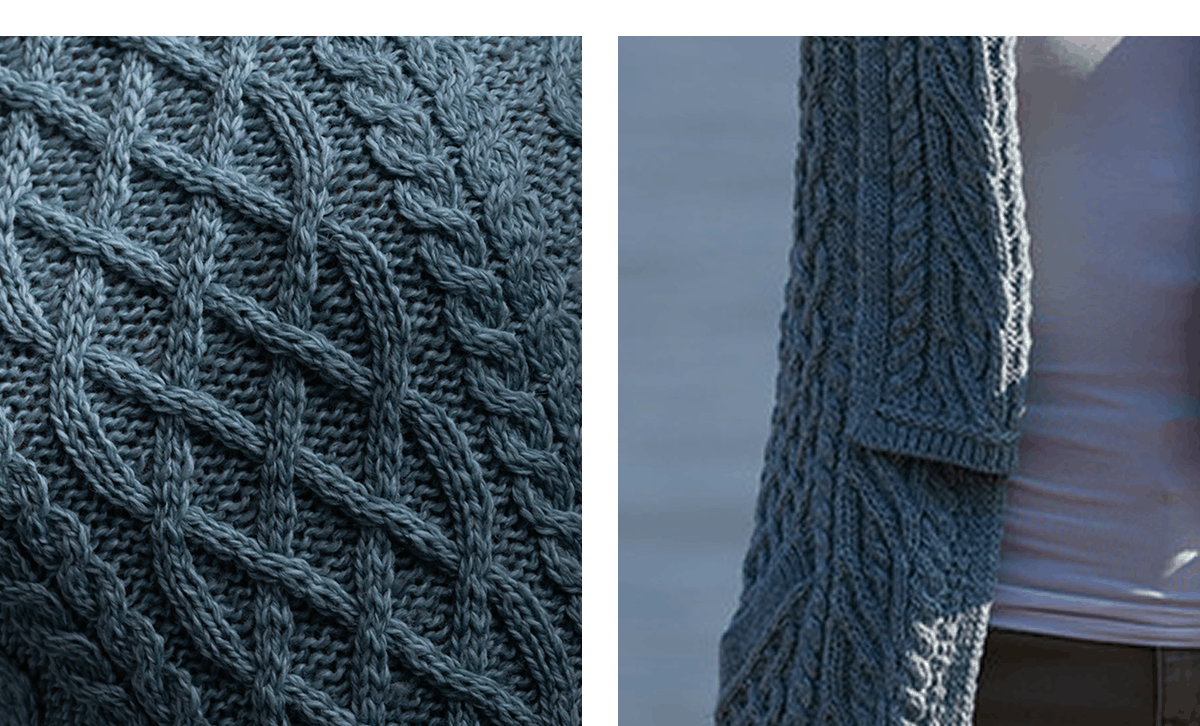 Aran Shawl Collar Neck Cardigan