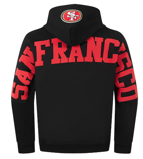 Image of Pro Standard San Francisco 49ers Wingspan Hoodie - Black