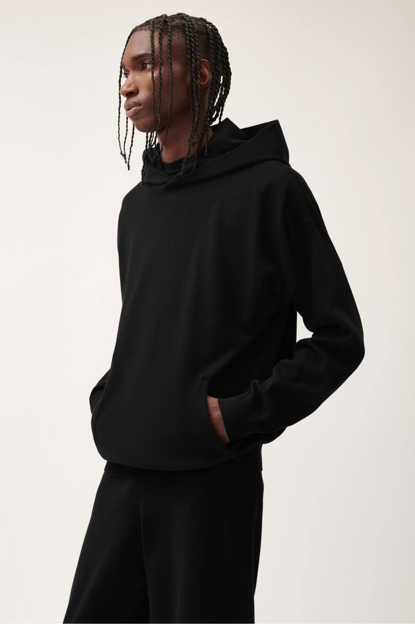 Mens DNA Knitted Hoodie - Black