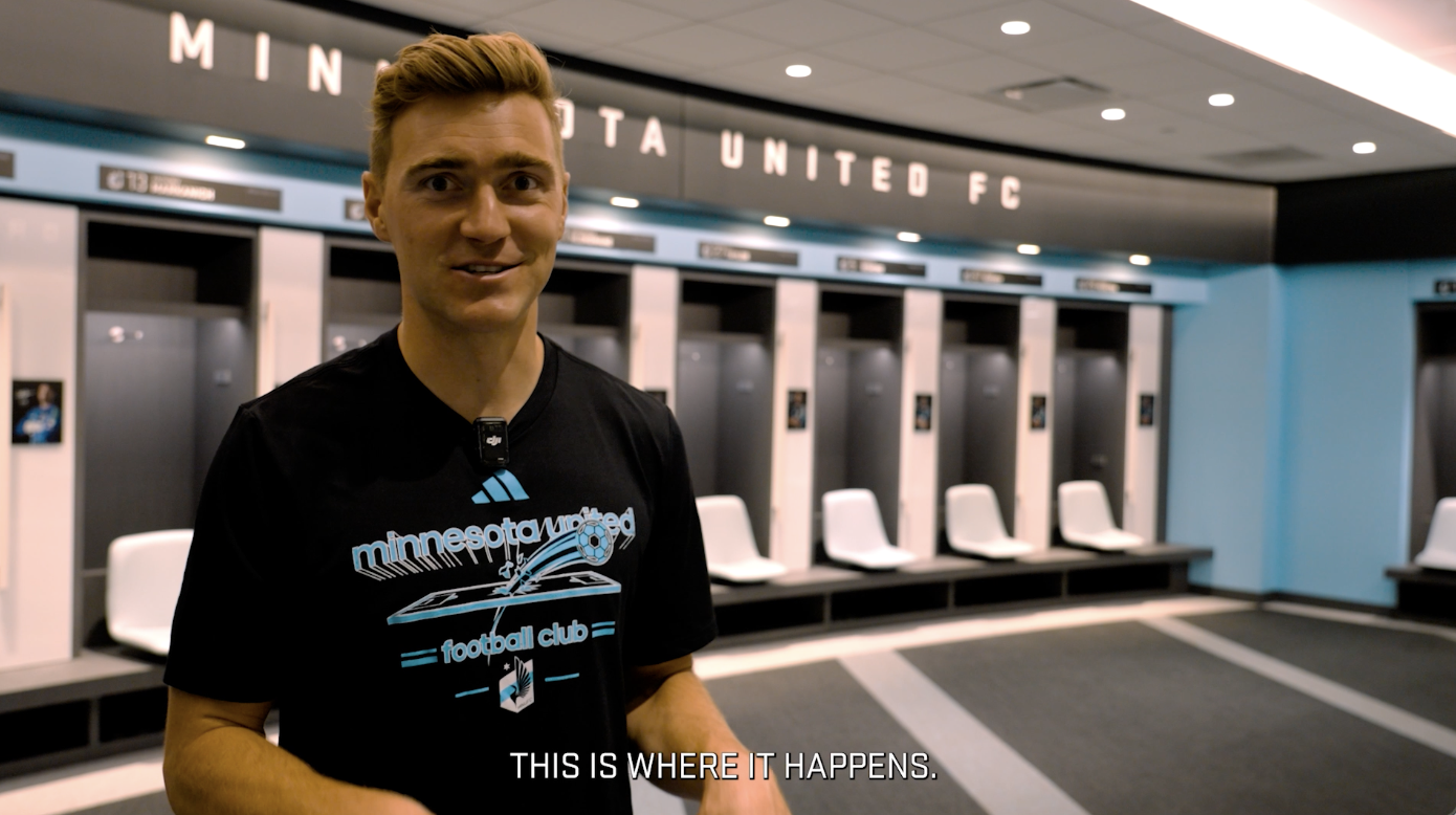 Julian Gressel in the MNUFC Locker Room