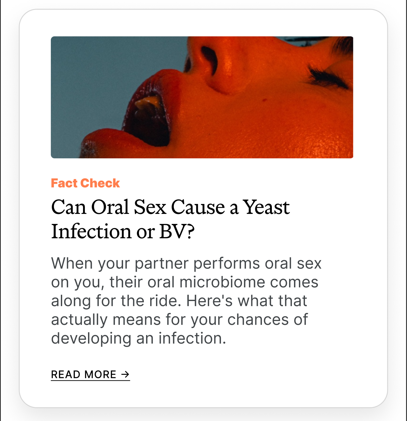 Can Oral Sex Cause a Yeast Infection or BV?