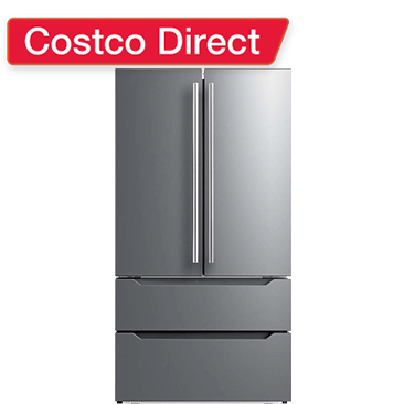 Midea 22.5 cu. ft. French 4-Door Refrigerator, Stainless Steel