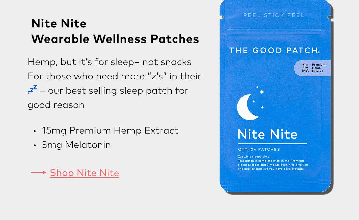 a sleep patch crafted with hemp and melatonin