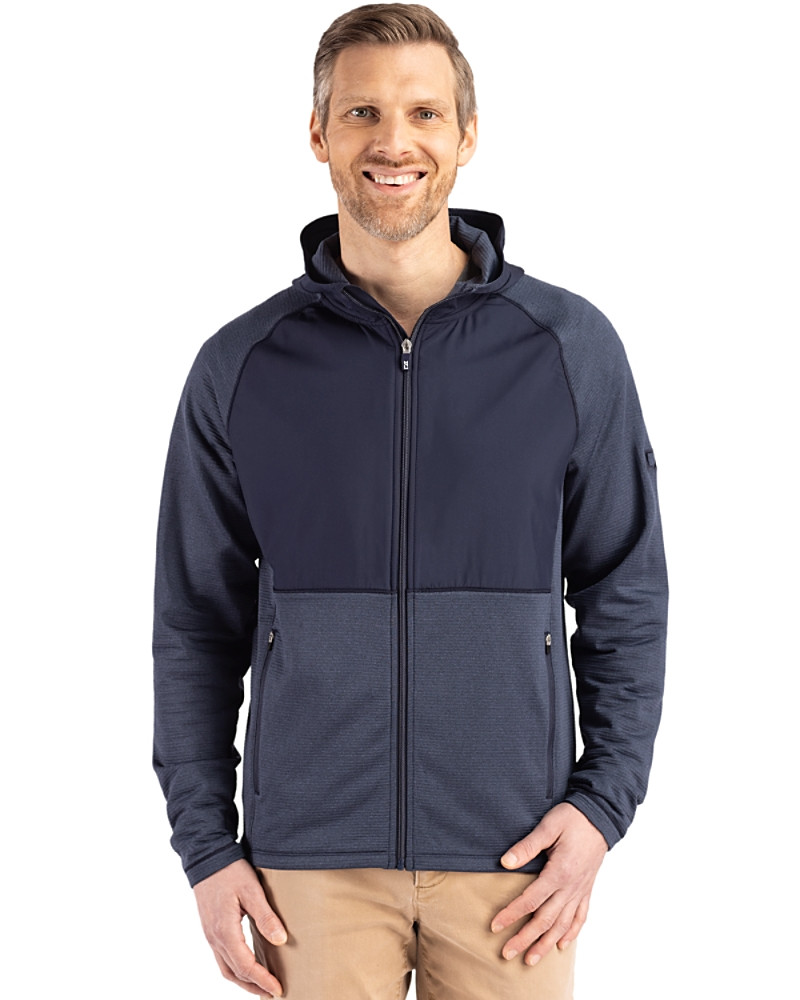 Image of Cutter & Buck Peshastin Fleece Recycled Mens Hybrid Jacket