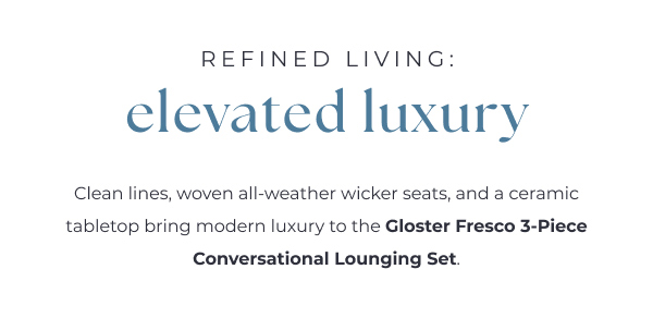 Gloster Fresco 3-Piece Conversational Outdoor Lounging Set