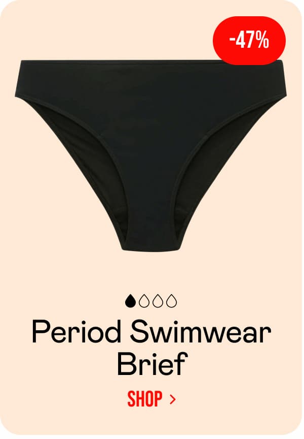 Period Swimwear Brief. SHOP