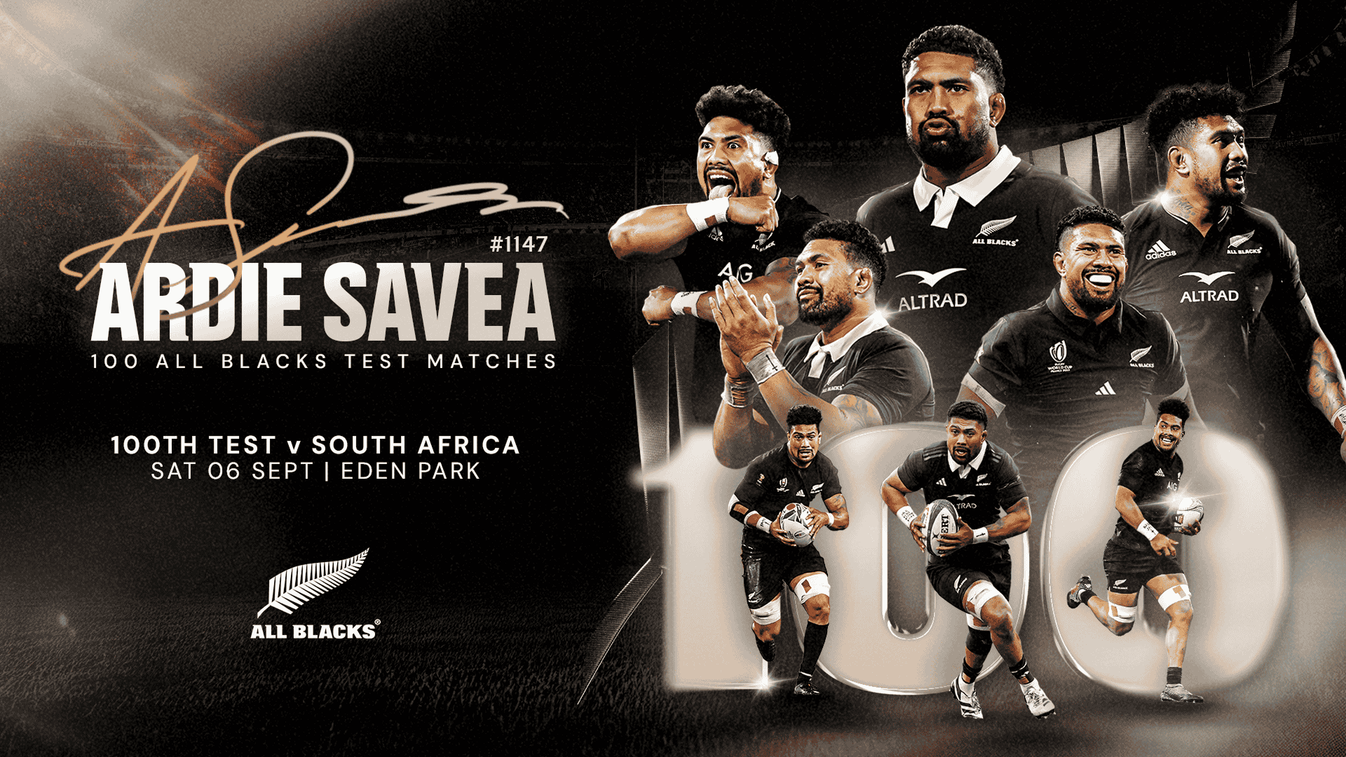 Ardie Savea 100 All Blacks Test Matches